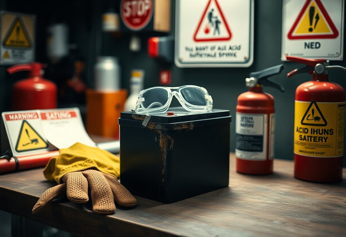 Safety Talk – Battery Safety – Avoid Acid Burns and Sparks